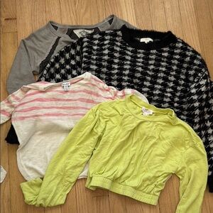 Bundle of 4 Size 10 Sweaters and Long Sleeves